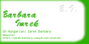 barbara imrek business card